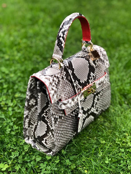 Hand bag Luna Medium Natural Python – Imperio Clandestino