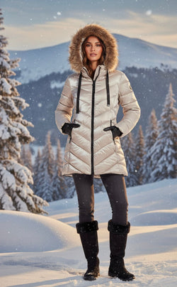 Anorak Pelo Camel Eco Nylon Beige
