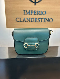 Bolso Bandolera Estribo Piel Verde