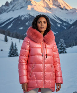 Anorak Zips Nylon Rosa Salmón