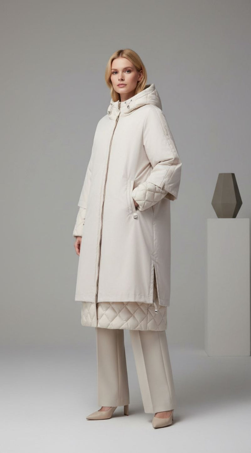 Parka  Capa Nylon Beige