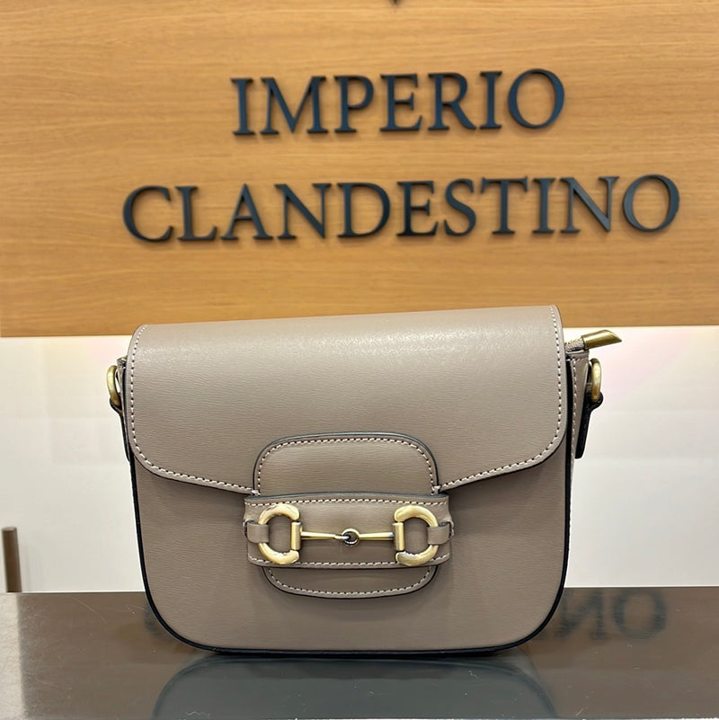 Bolso Bandolera Estribo Piel Taupe