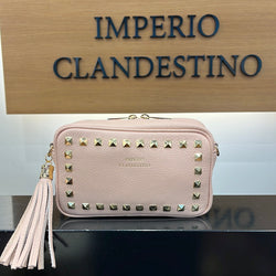 Bolso Wanda Tachas  Oro Piel Nude