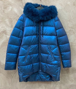 Anorak Zips Nylon Azul
