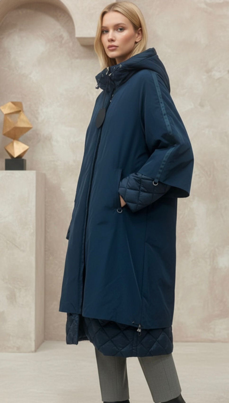 Parka  Capa Nylon Marino