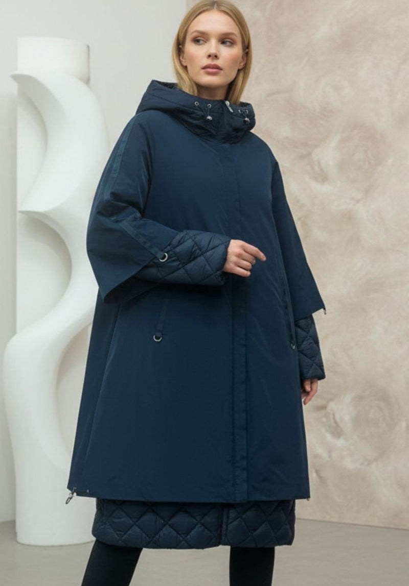 Parka  Capa Nylon Marino