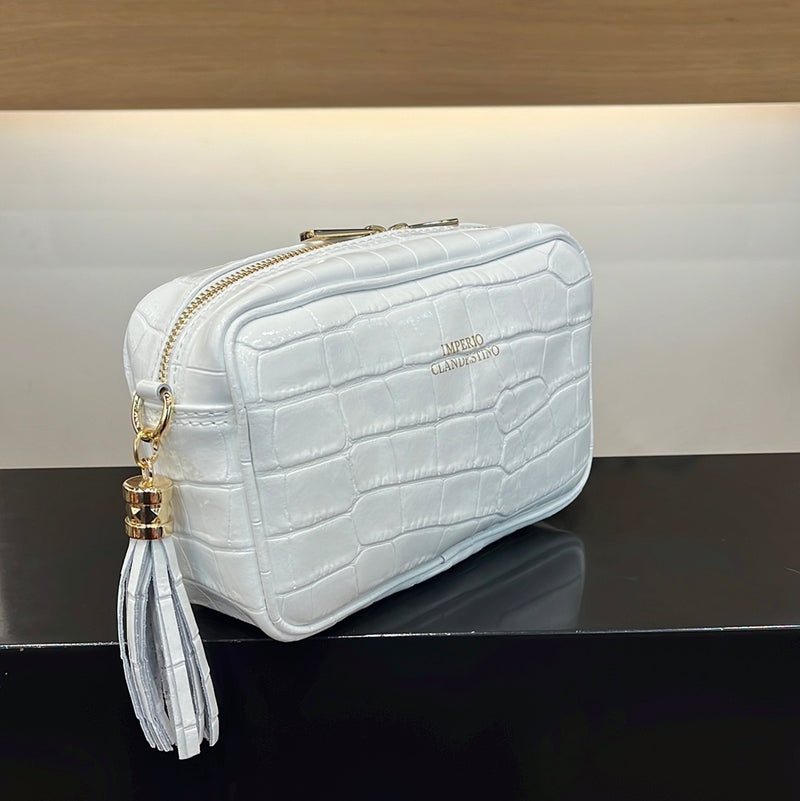 Bolso Wanda Piel Coco Blanco