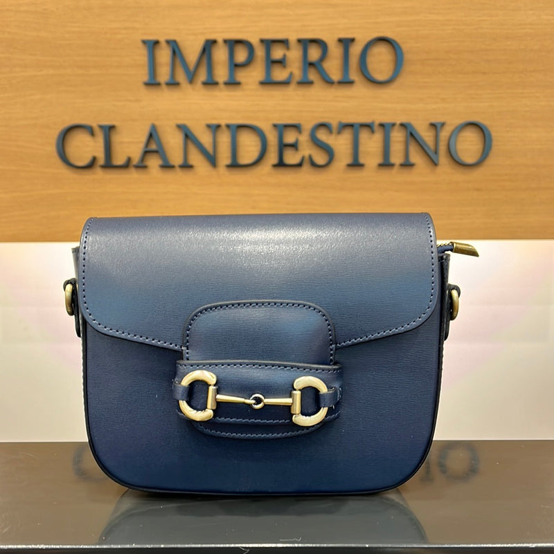 Bolso Bandolera Estribo Piel Marino