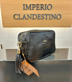 Bolso Wanda Piel Coco Negro