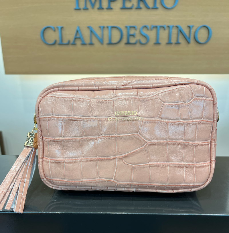 Bolso  Wanda Piel Coco Rosa Nude