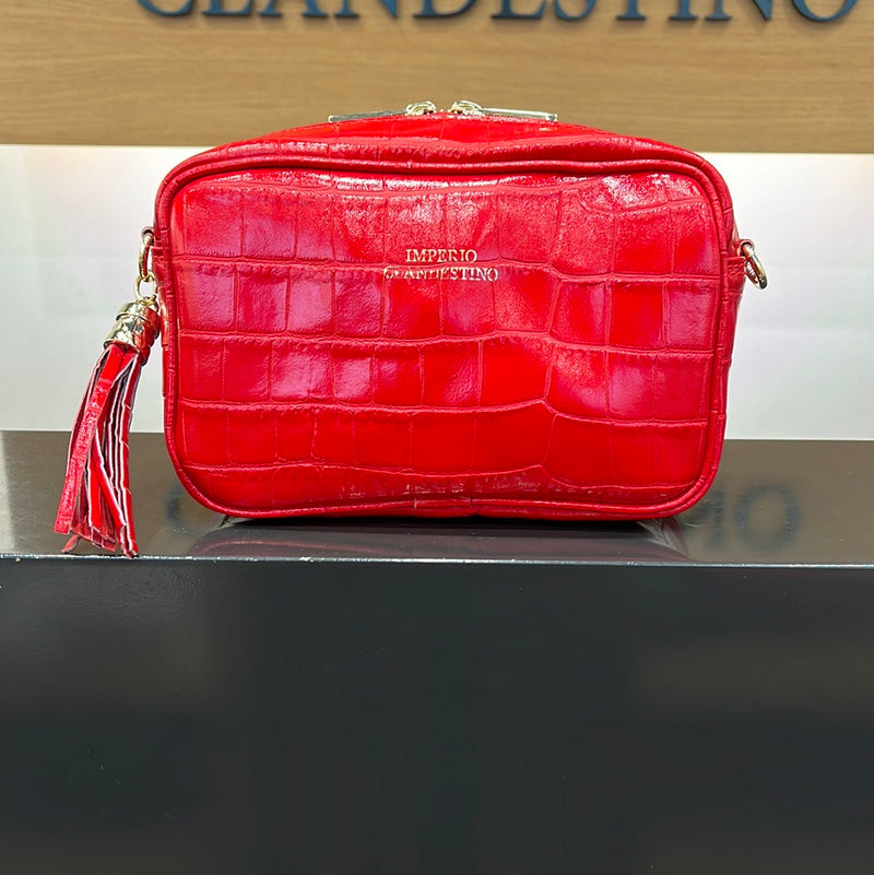 Bolso Wanda Piel Coco Rojo