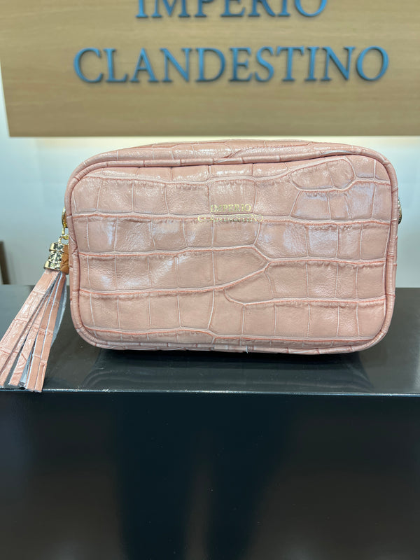 Bolso  Wanda Piel Coco Rosa Nude