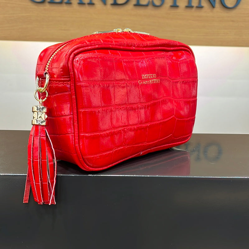 Bolso Wanda Piel Coco Rojo