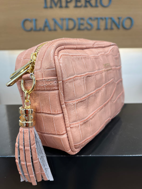 Bolso  Wanda Piel Coco Rosa Nude