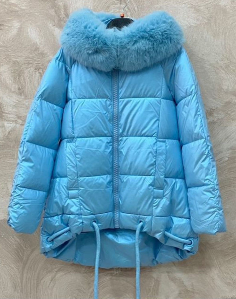 Anorak Corde Nylon Celeste