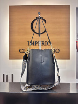 Saco Ely Piel Negro
