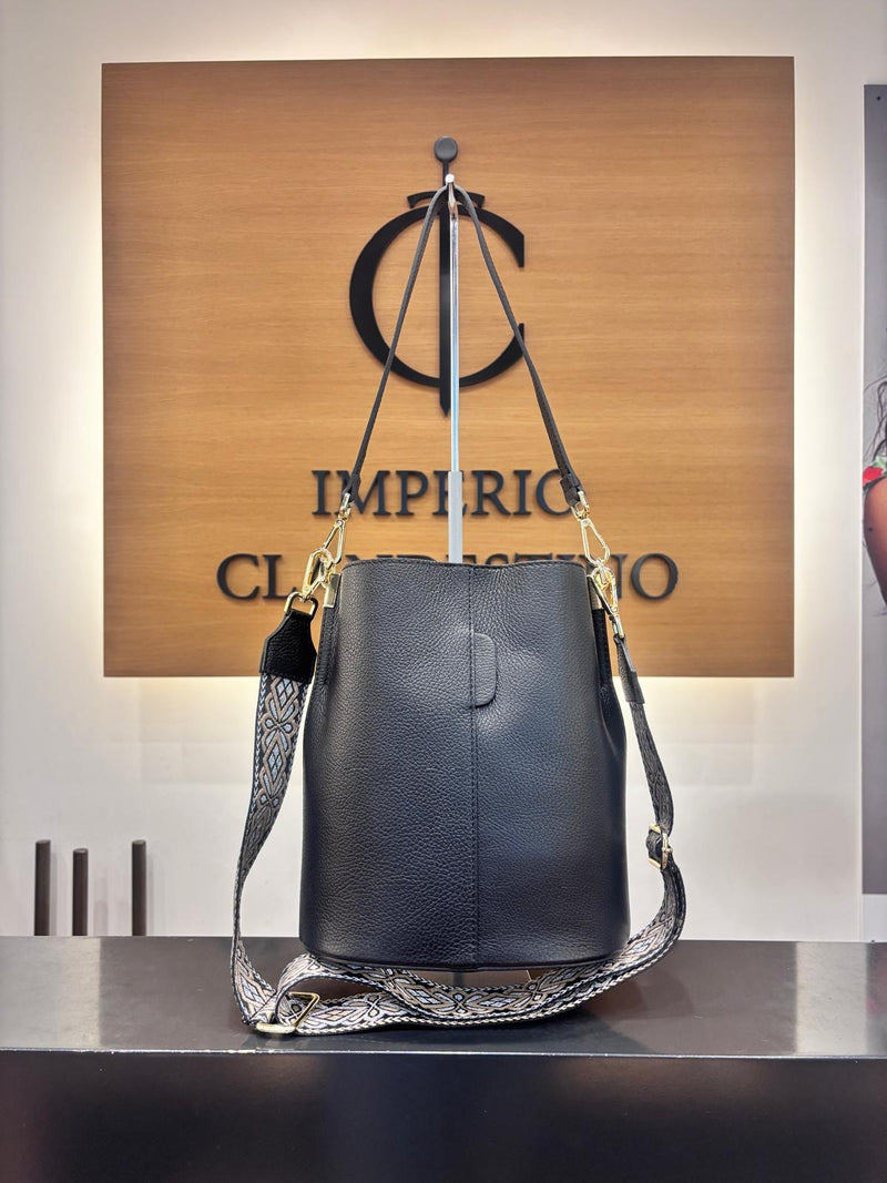 Saco Ely Piel Negro