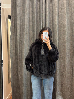 Chaqueta   Bomber Visón  Eco Marrón