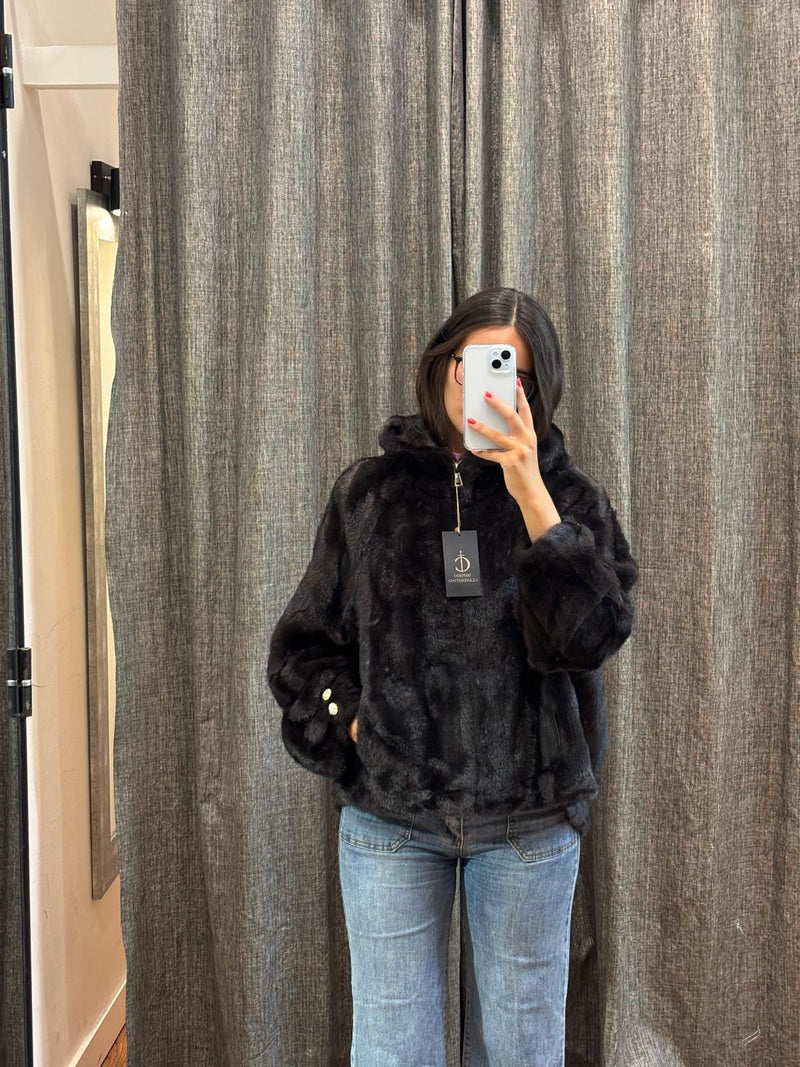 Chaqueta   Bomber Visón  Eco Marrón