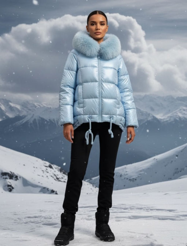 Anorak Corde Nylon Celeste