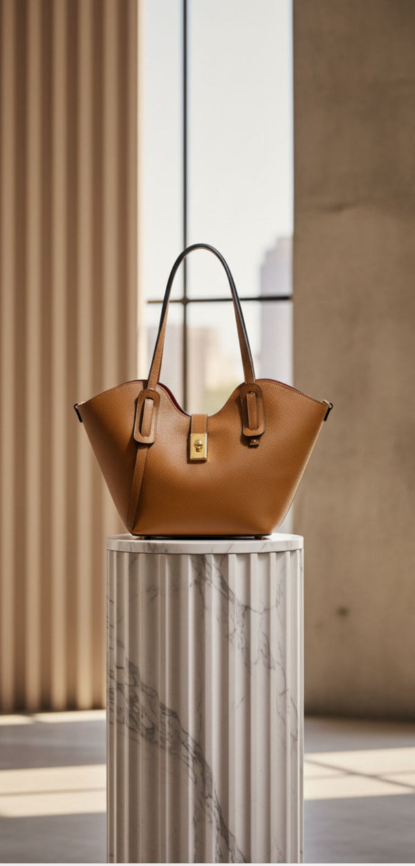 Bolso Shopping Karen Piel  Camel