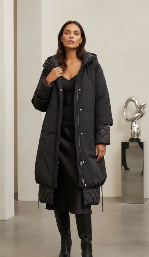 Parka  Capa Nylon Negro