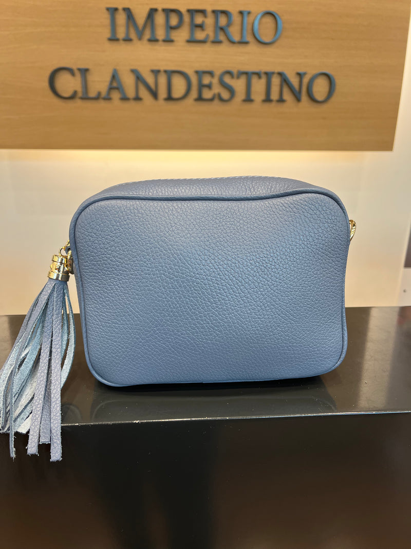 Bolso Wanda M Piel Celeste