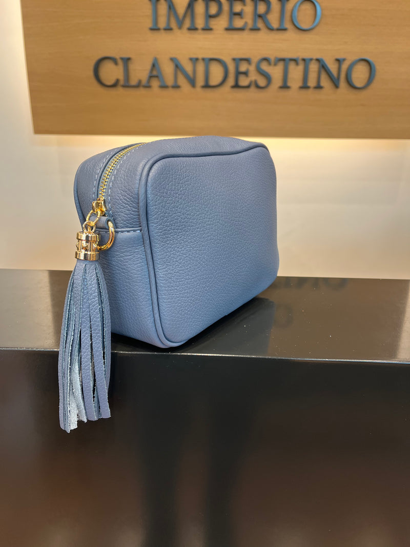 Bolso Wanda M Piel Celeste