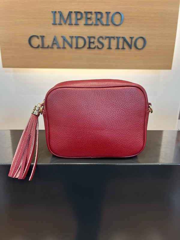Bolso Wanda M Piel Granate
