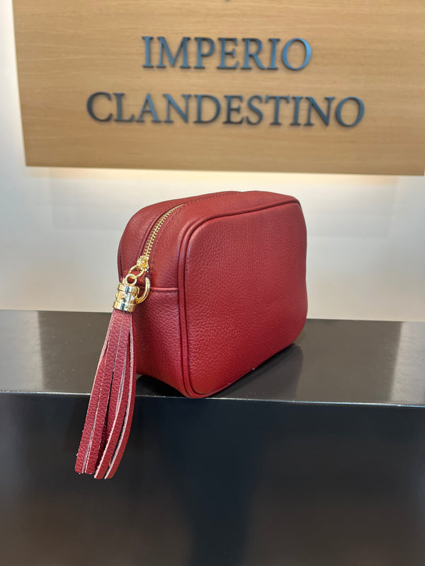 Bolso Wanda M Piel Granate