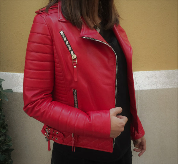 Carla Jacket Piel Rojo