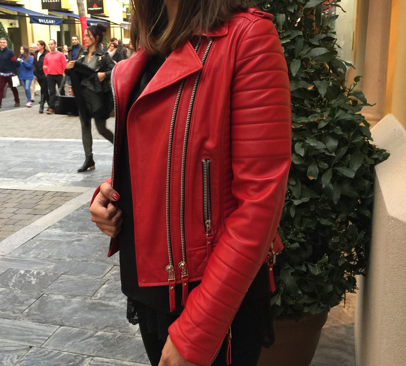 Carla Jacket Piel Rojo