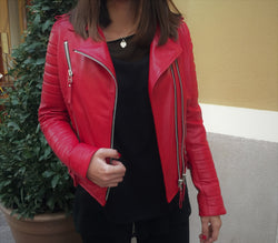 Carla Jacket Piel Rojo