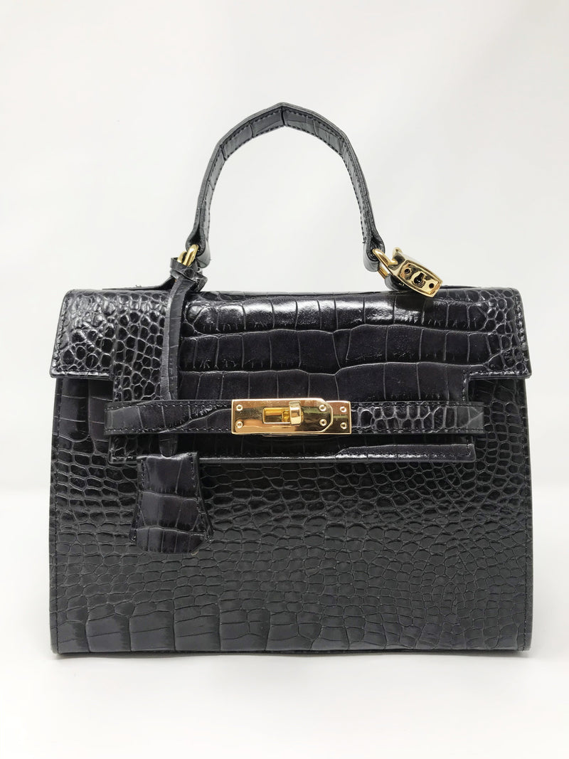 Bolso Luna Mini Piel Coco Negro