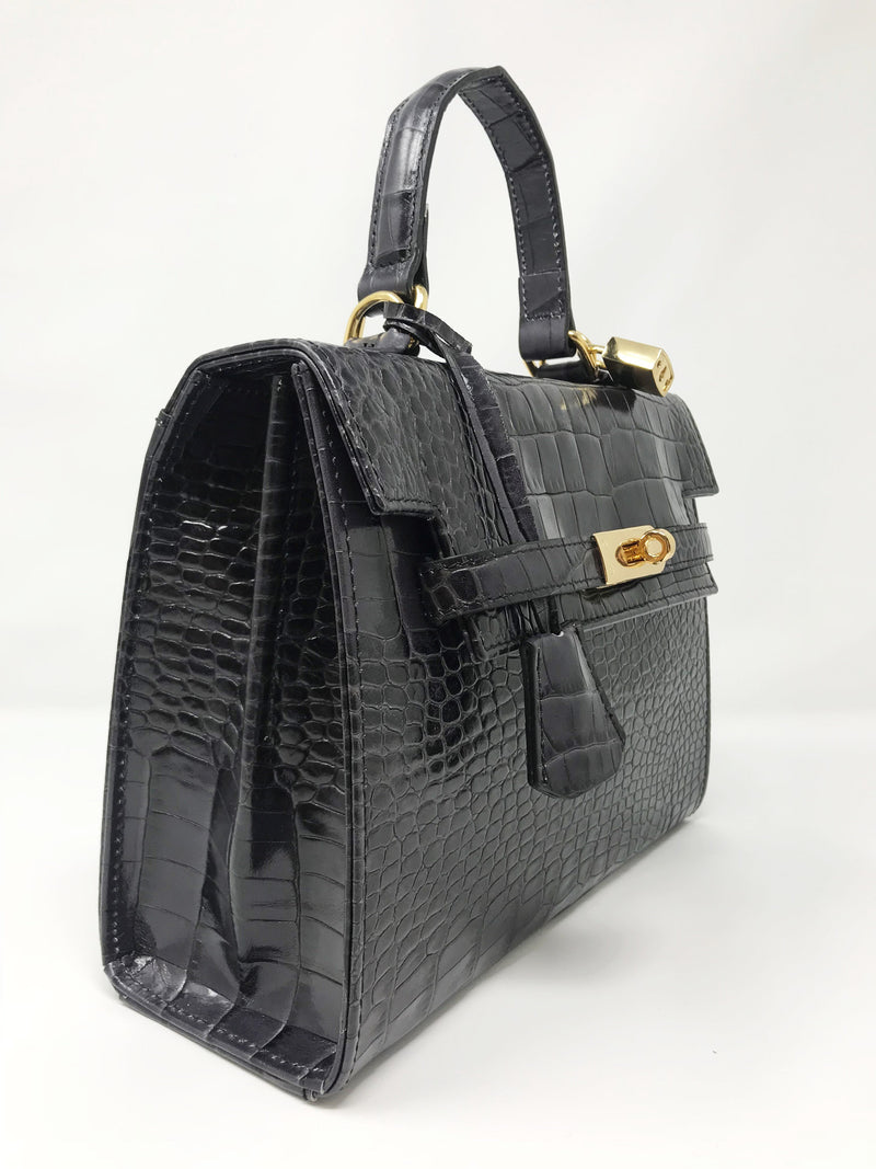 Bolso Luna Mini Piel Coco Negro