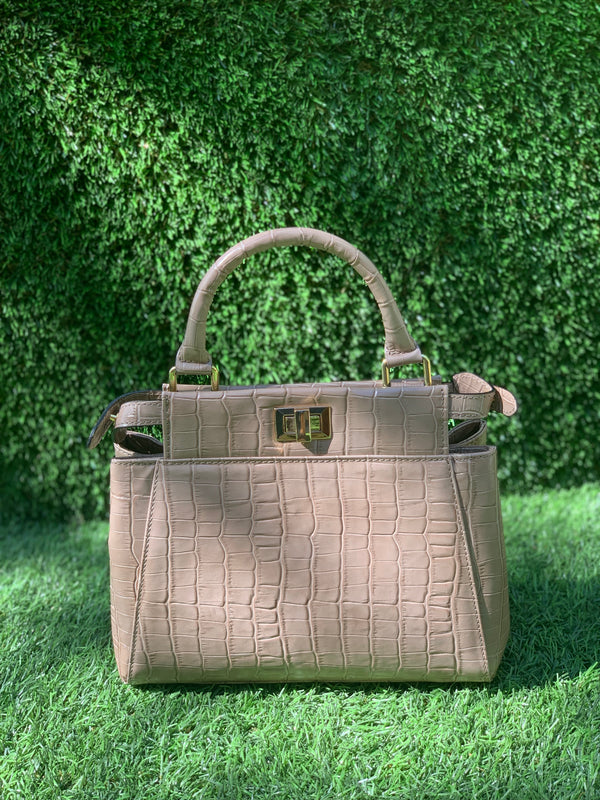 Bolso Cindy Piel Coco Beige