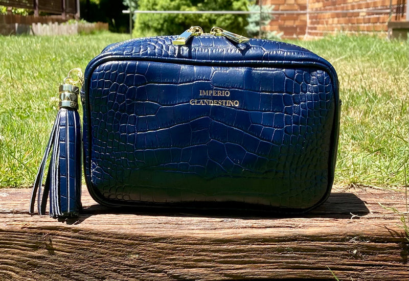 Bolso Wanda Piel Coco Marino