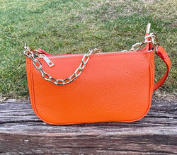 Bolso Marni Cadena Piel Naranja