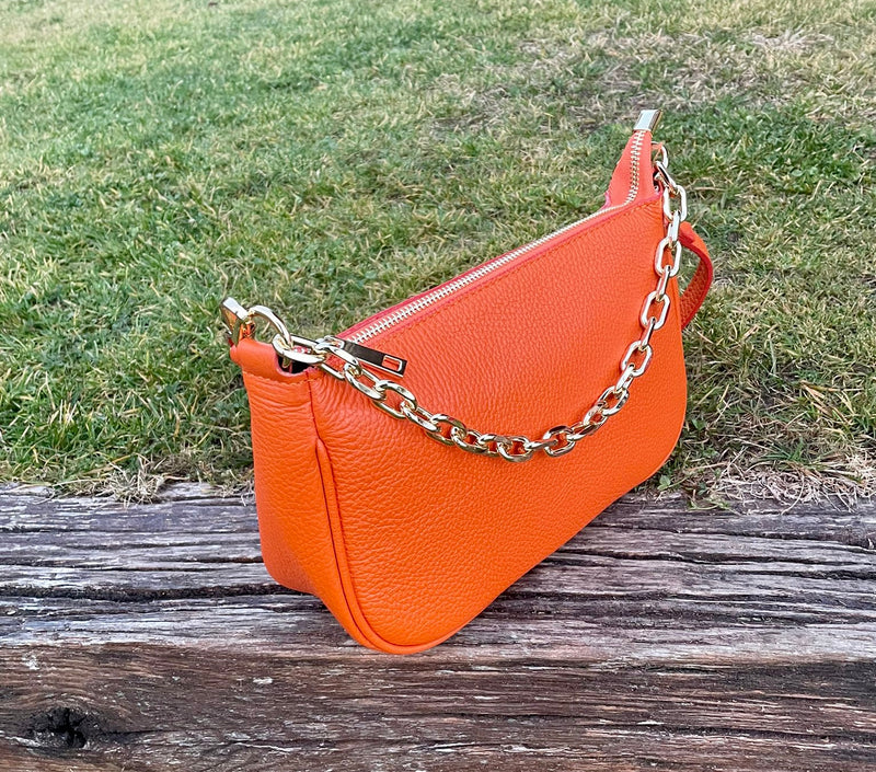 Bolso Marni Cadena Piel Naranja