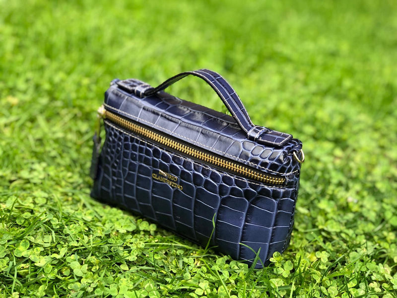Bolso Daniela Small Piel Coco Azul