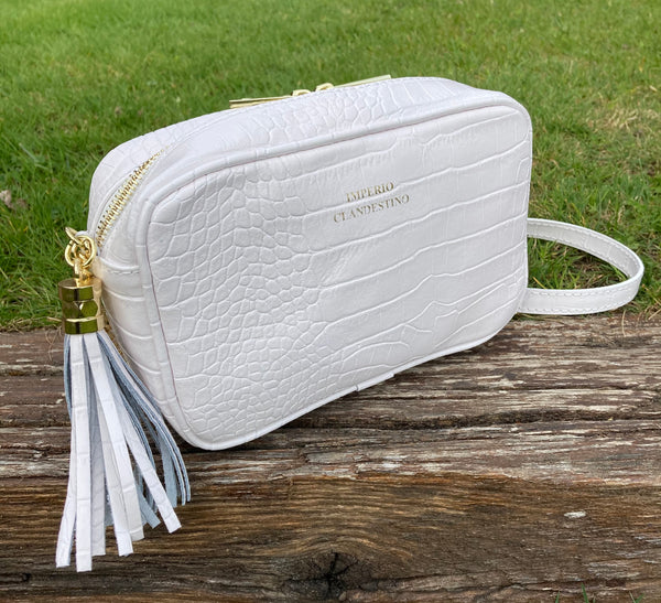 Bolso Wanda Piel Coco Blanco