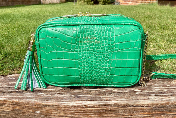 Bolso Wanda Piel Coco Verde