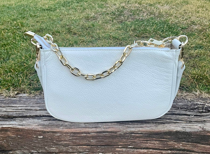 Bolso Marni Cadena Piel Blanco