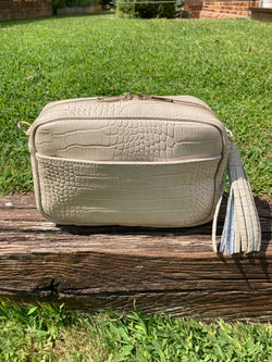 Bolso Wanda Pocket Piel Coco Crema