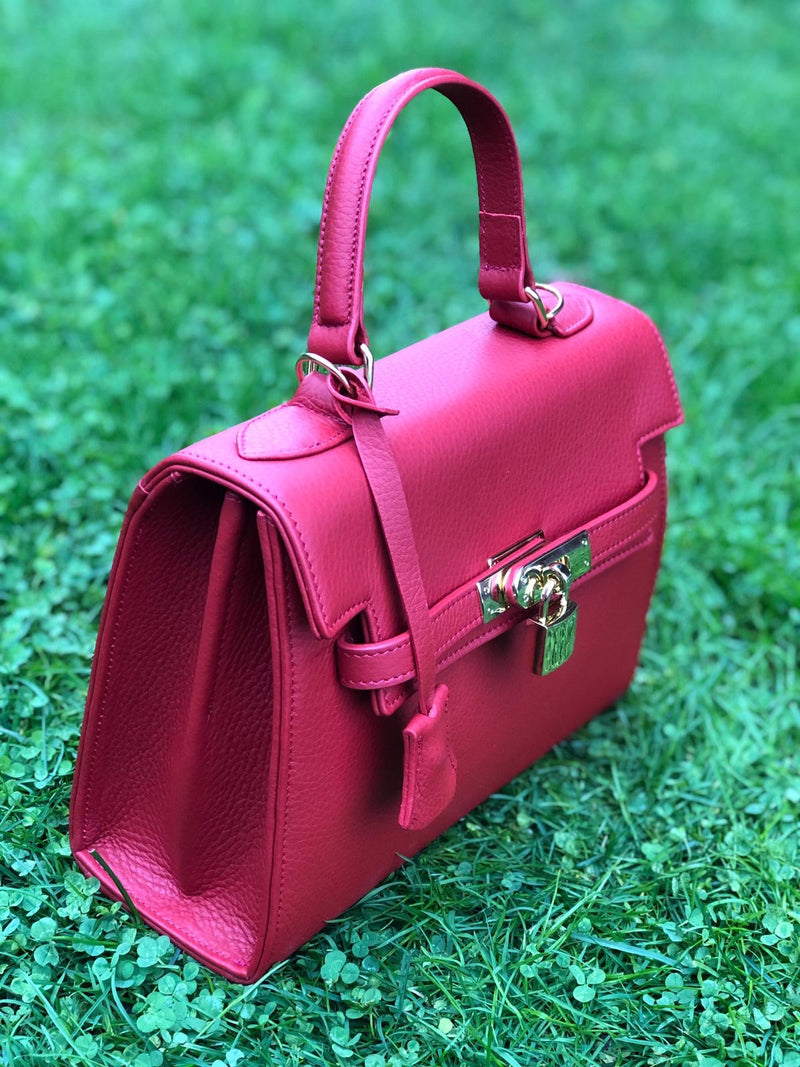 Bolso  Luna Medium Piel Rojo