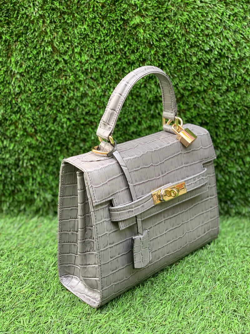 Bolso  Luna Medium  Piel Coco Gris