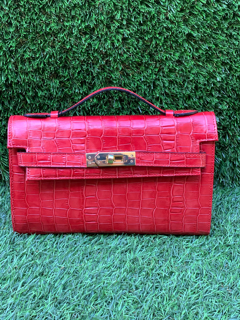 Bolso Star Small Piel Coco Rojo