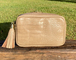 Bolso Wanda Piel Coco Taupe