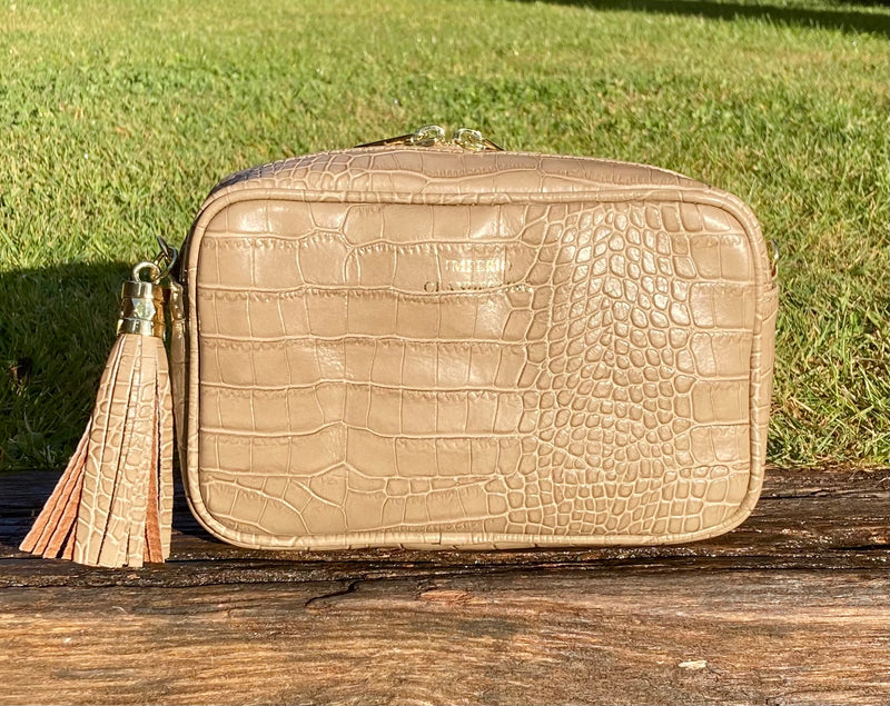 Bolso Wanda Piel Coco Taupe
