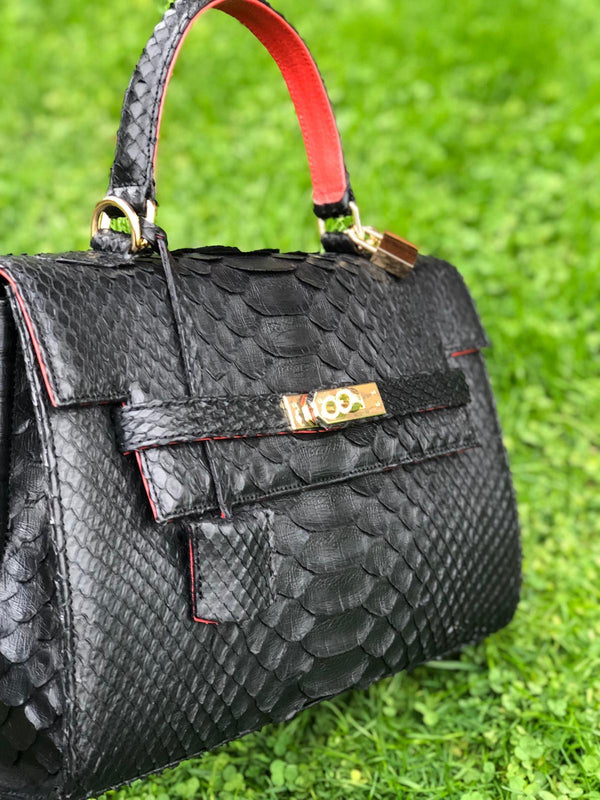 Bolso  Luna Big Pitón Negro